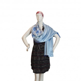 Khăn lụa 2 mặt  thêu tay hoa mẫu đơn 53*200 cm- Các mẫu